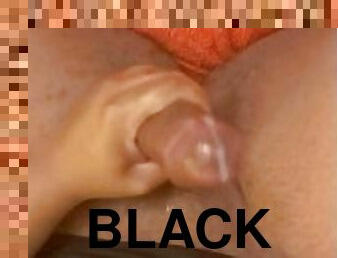 Moaning And Storking My Big Black Cock Until I Cum