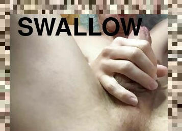 Twink Cums In Own Mouth And Swallows