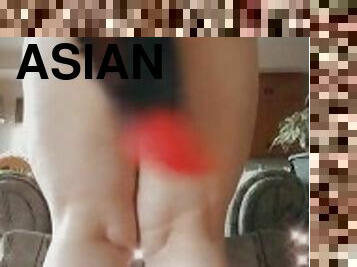 asiatisk, røv, kæmpestor, anal, legetøj, store-sorte-skønheder, undertøj, røv-butt, fetish