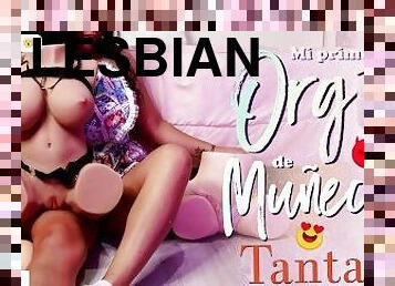 masturbaatio, orgasmi, pillu-pussy, ruikkiminen, lesbo-lesbian, kolmisin, punapää, nukke