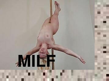 milf, dansing, utrolig, muskuløs