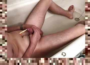 FULL VIDEO - Blond Twink Pisses from a Catheter