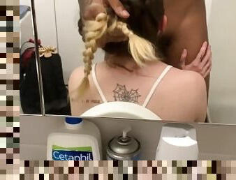 Neighbors Daughter Gives Blowjob In Her Bathroom While Parents Are On Vacation (OF @halliebaker)