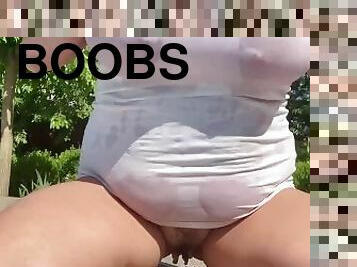 huge boobs in a wet t-shirt