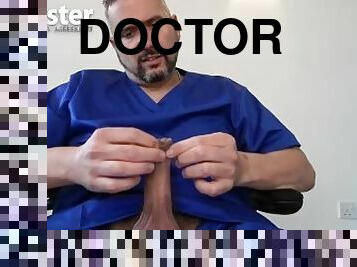 Doctor taunts patient about circumcision procedure and cums with uncut cock PREVIEW