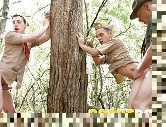 ScoutBoys - Sexy smooth scout boys fucked raw & hard by hot hung DILFs