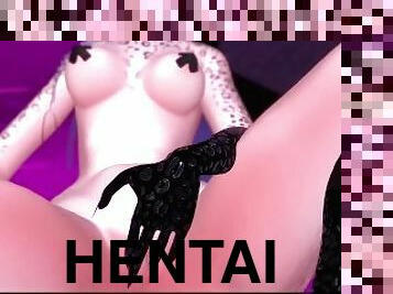 Leopard Print VRchat Girl finishes Twice in One video! (VRchat erp)