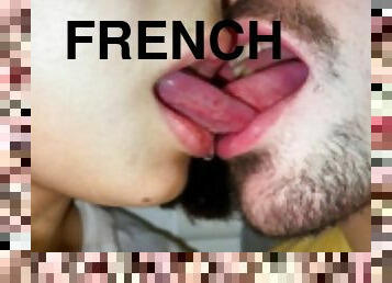 lesbo-lesbian, ranskalainen, suuteleminen, tyttöystävä, söpö, fetissi