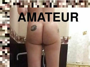 göt, banyo-yapma, mastürbasyon-masturbation, amatör, güzellik, sarışın, kıç-butt, duş, tek-kişilik