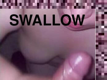 Latina bbw slut gets throat fuck and swallows cum