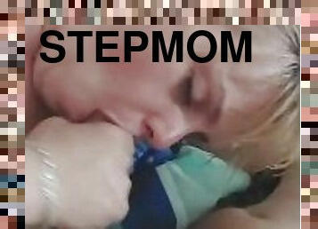 Step mom sucks my dick when we are alone