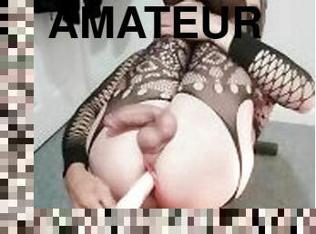 amatööri, anaali, tiukka, dildo, perä-butt