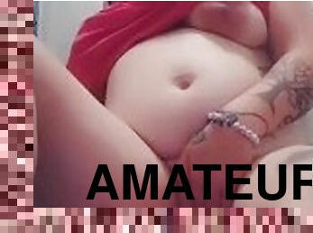 cul, gros-nichons, masturbation, giclée, amateur, milf, jouet, solo