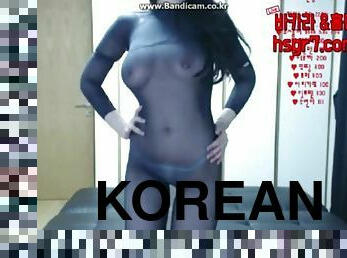 Korean BJ Cho Black Bodystocking Dancing