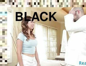 Beautiful stepteen loves stepdads black cock