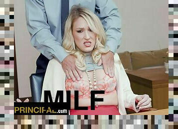 Perv Principal - Hot Blonde Milf Gets Her Mature Pussy Drilled Deep By Horny Principal
