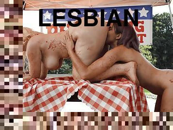 Slutty lesbians Kate Dee and Roxie Sinner fucking like crazy