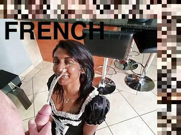 Desi Domestic Worker In French Maid Outfit Gets A Surprise Piss Facial While Cleaning
