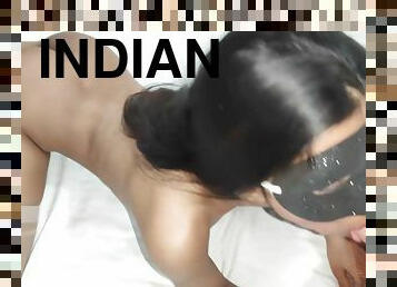 Dark Skin Indian Giving Blowjob