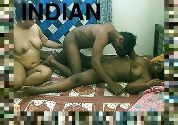 Indian Hot Threesome Sex.. I Fucked My Girlfriend And Her Sexy Bhabhi Together!!