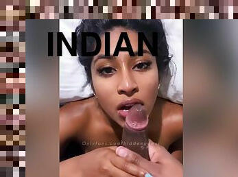 Beautiful Indian Gf Deepthroats Bbc Sloppy Blowjob Facefuck