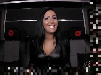 Horny Tattooed German Mira Grey Enjoys Wild Fuck And Facial In The Van