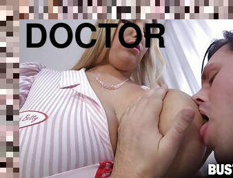 Big Boobed Blonde Takes Messy Titty Cumshot After Steamy Sex Session With Doctor - Krystal Swift
