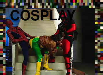 Cosplay threesome with hot Allie Haze