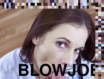 POV blowjob from busty stepmom Mandy Flores
