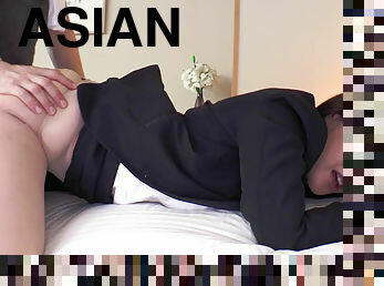 Asian business woman needs to relieve stress