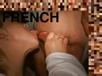 francês, sexo-em-grupo, batendo