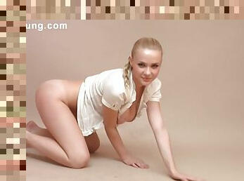 Busty Blonde Teen Striptease Hot Video In Hd