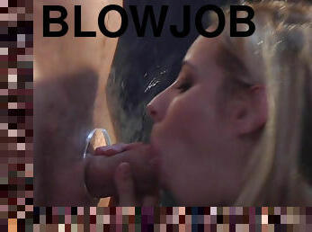 Blowjob addict Lindsey Meadows gives a sloppy head