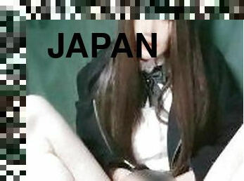 asiatisk, masturbation, orgasm, skolflicka, amatör, japansk, ladyboy, trosor, webbkamera, uniform