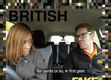 British driving school teacher prepares black student for test