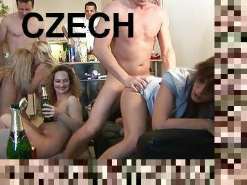 Drunk Czech MILFs And Teen Girls Have Fun At Wild Orgy