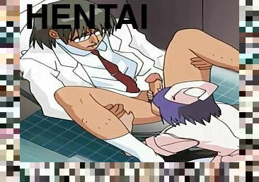 hemşire, oral-seks, penisin-gırtlağa-kadar-alınması, pornografik-içerikli-anime