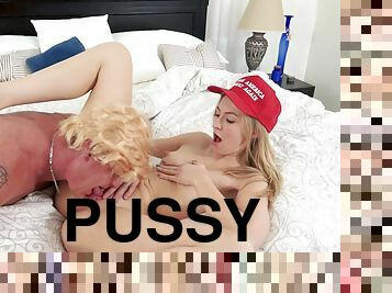 Flat-chested teen Alexa Grace fucked by Donald Trump