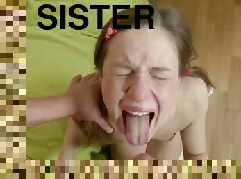 Brother Show Step-Sister how get Pregnant after Homework
