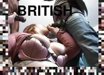 Estella Bathory very sexy british bbw fucked by 2 black guys
