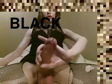 Hayden Pavlov - Messy Ejaculation In Black Dress - amateur porn