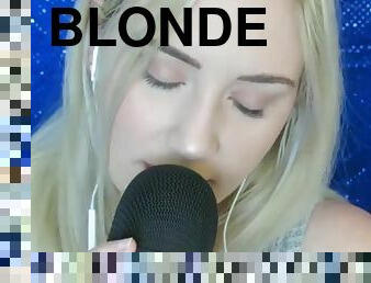 Asmr blonde moaning in ears