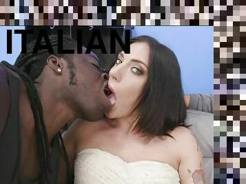 isteri, perempuan-afrika, creampie, hitam, merangkap, italian