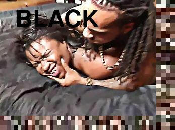 Black trio throws an orgy which ends with a cum shower