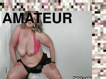 Funny fat mommy hot solo video