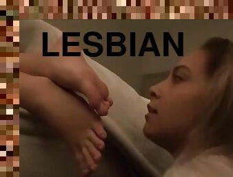 Sleepy Foot Fetish - lesbian porn clip