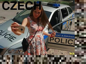 Perverted Cop Erik Everhard punishes prankish czech teen Stacy Cruz