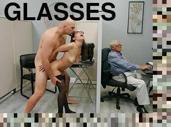 Amoral teen in glasses Lana Mars crazy sneaky sex scene