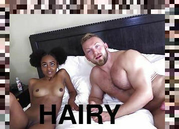 Massive Hairy White Jock Vs Ebony Princess