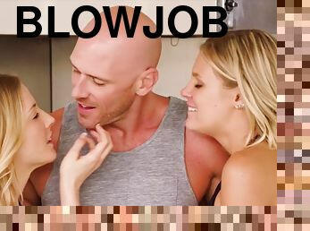 VIXEN two Sexually Attractive Blondies Cheat with a Threesome Orgy - Johnny sins